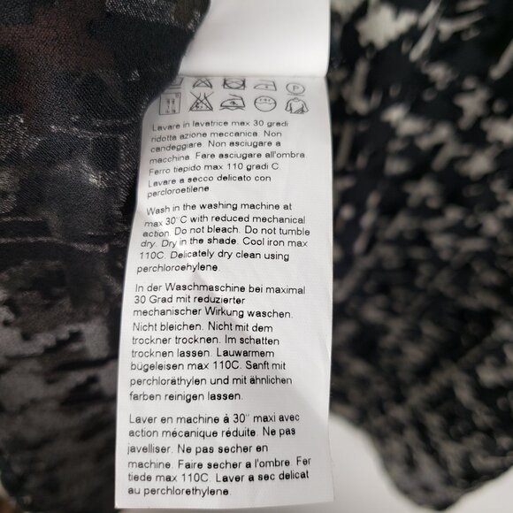 Persona Marina Rinaldi Textured Houndstooth Tunic Long Sleeve Pussybow Size 18 P - Picture 9 of 10